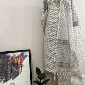 Cotton Ladies Suits Light Grey