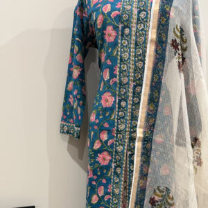 Cotton Ladies Suits Blue and Pink