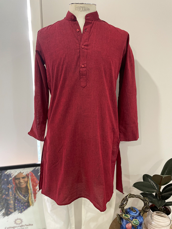 Cotton Kurta Mahroon