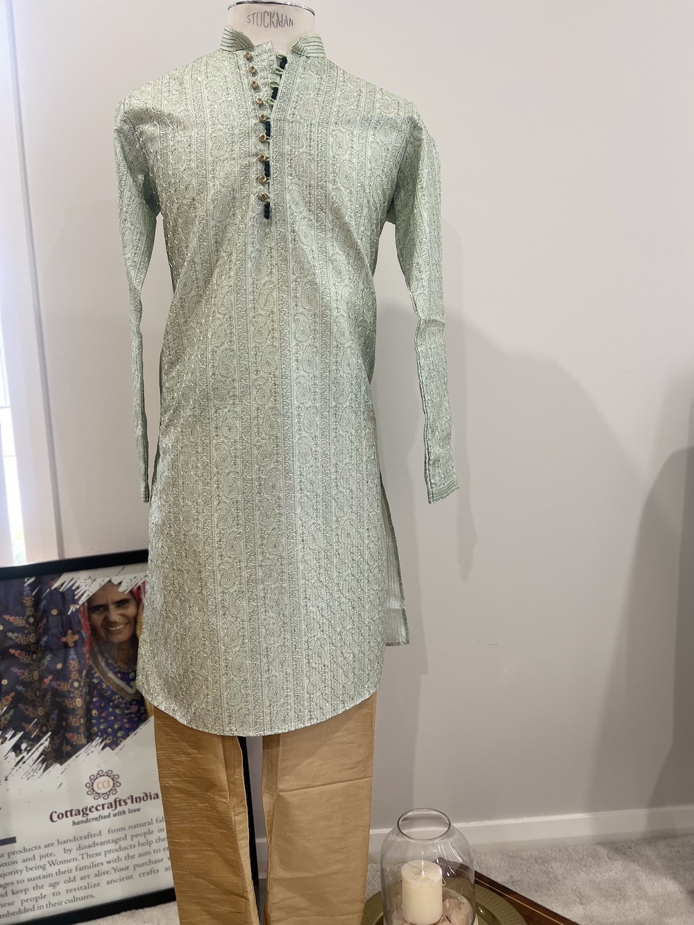 SILK KURTA SEA GREEN