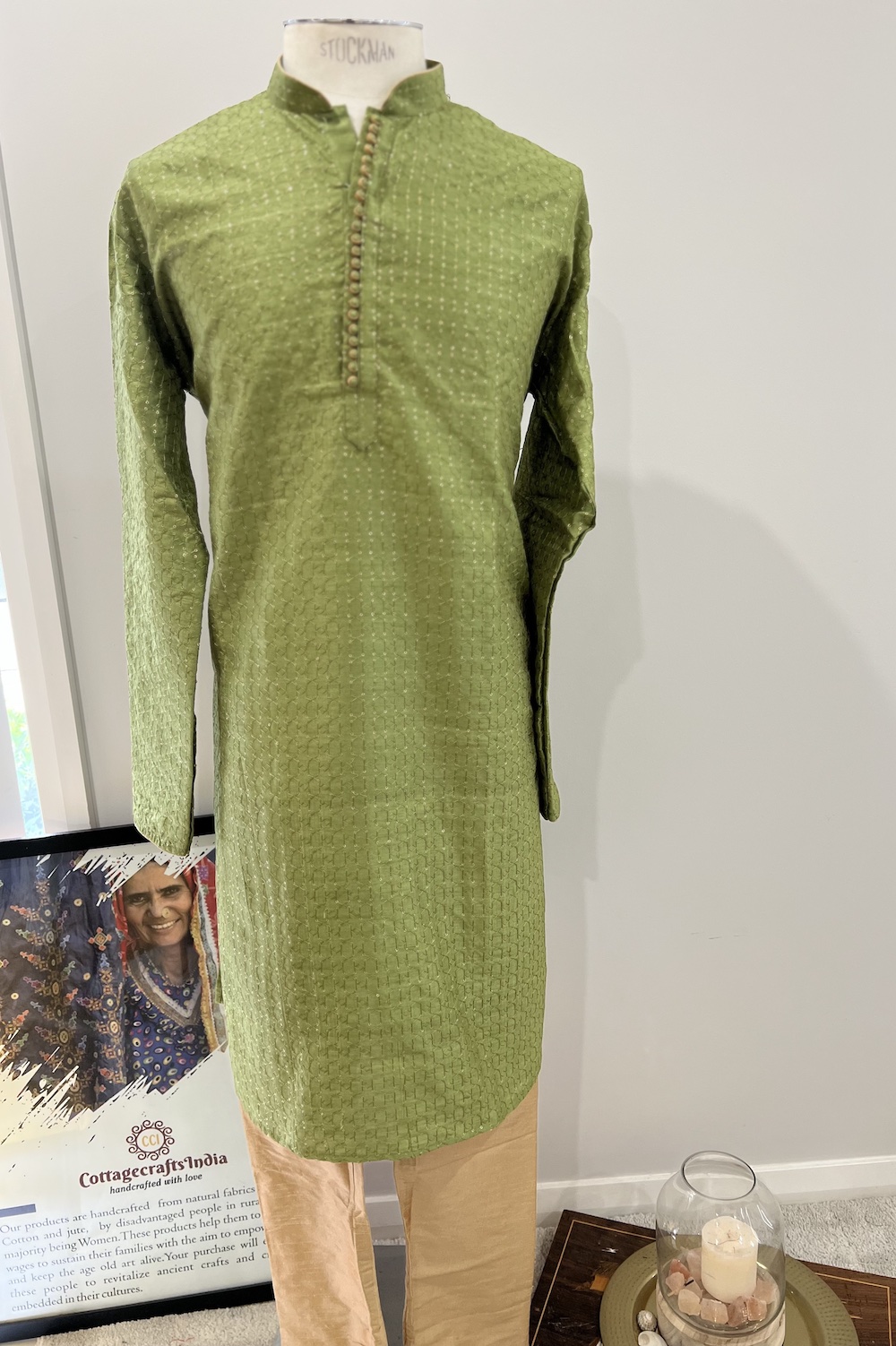 SILK KURTA GREEN