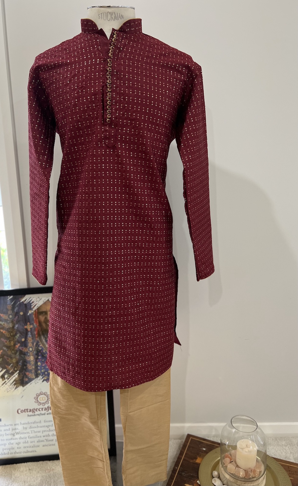 SILK KURTA MAROON