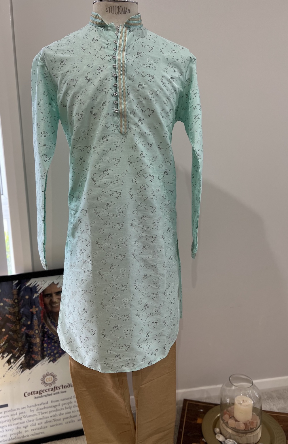 SILK KURTA SEA BLUE
