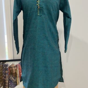 SILK KURTA TEAL BLUE