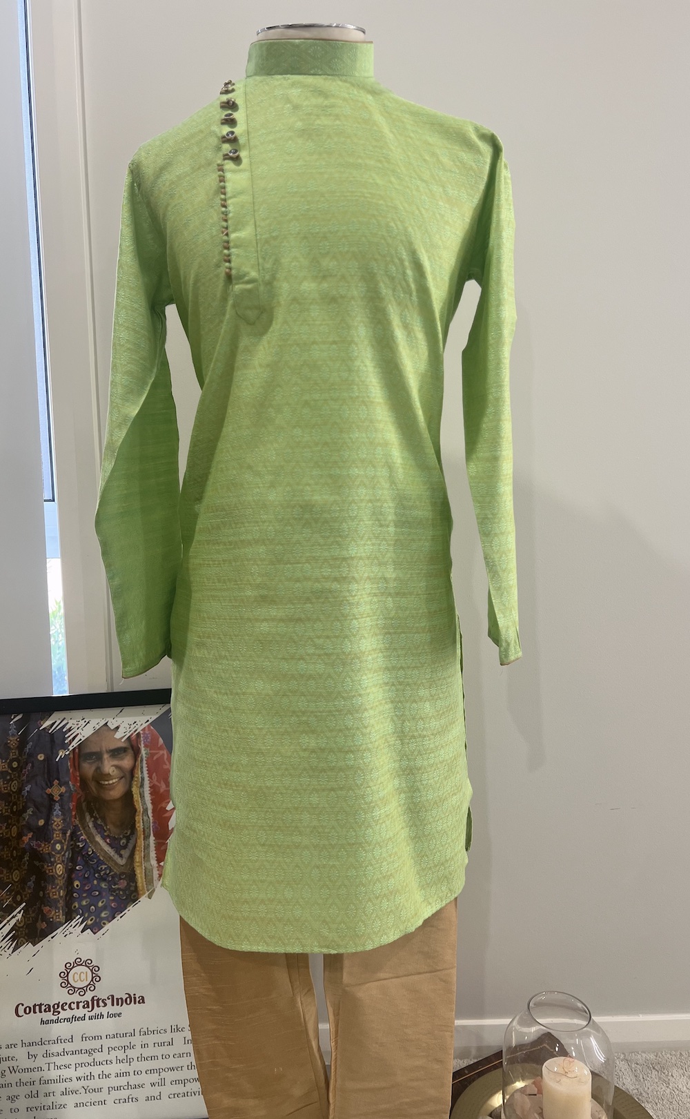 SILK KURTA GREEN