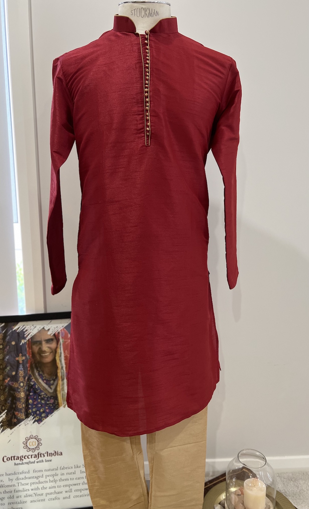 SILK KURTA MAROON