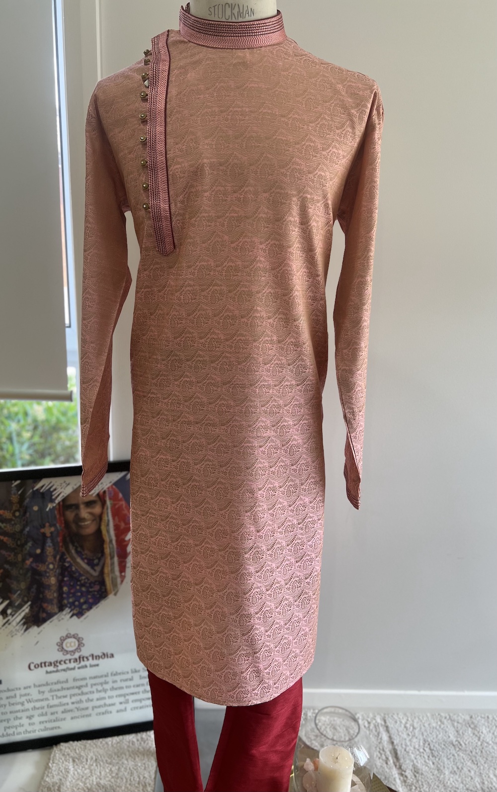 SILK KURTA MAROON