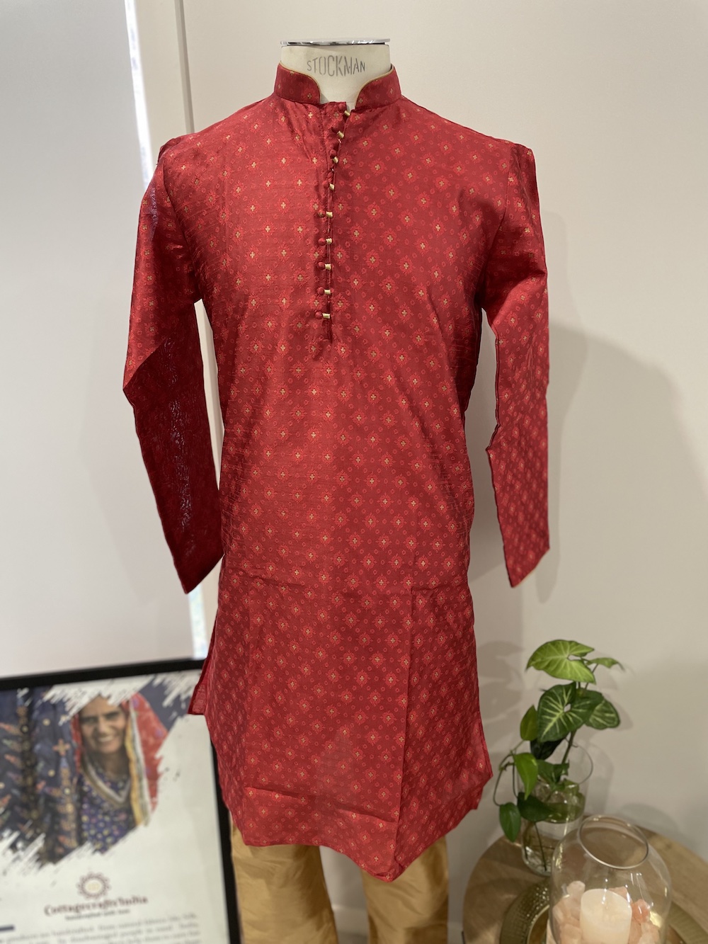 SILK KURTA MAROON