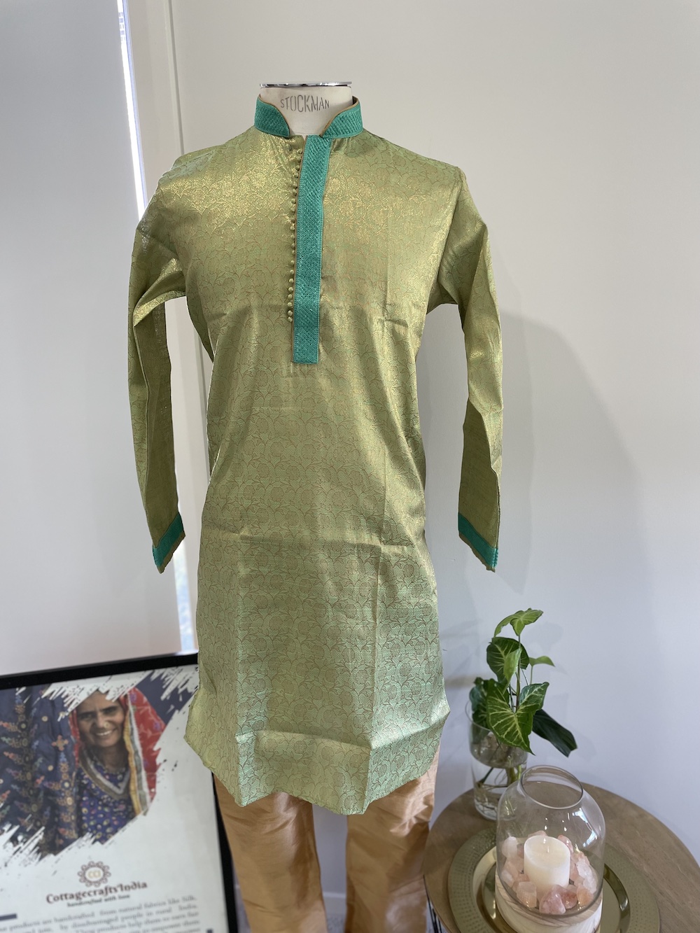 SILK KURTA GREEN