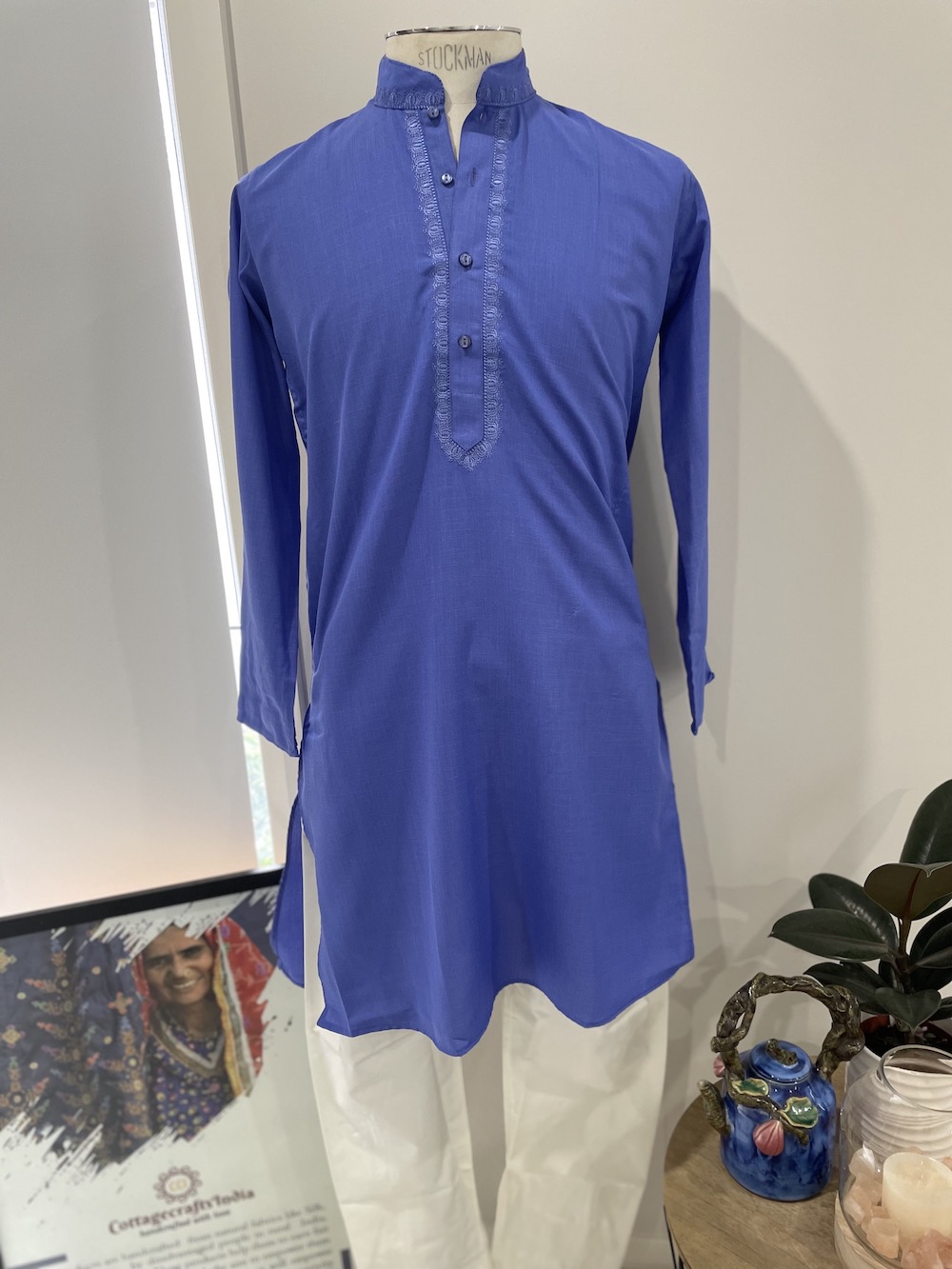 COTTON KURTA DARK BLUE
