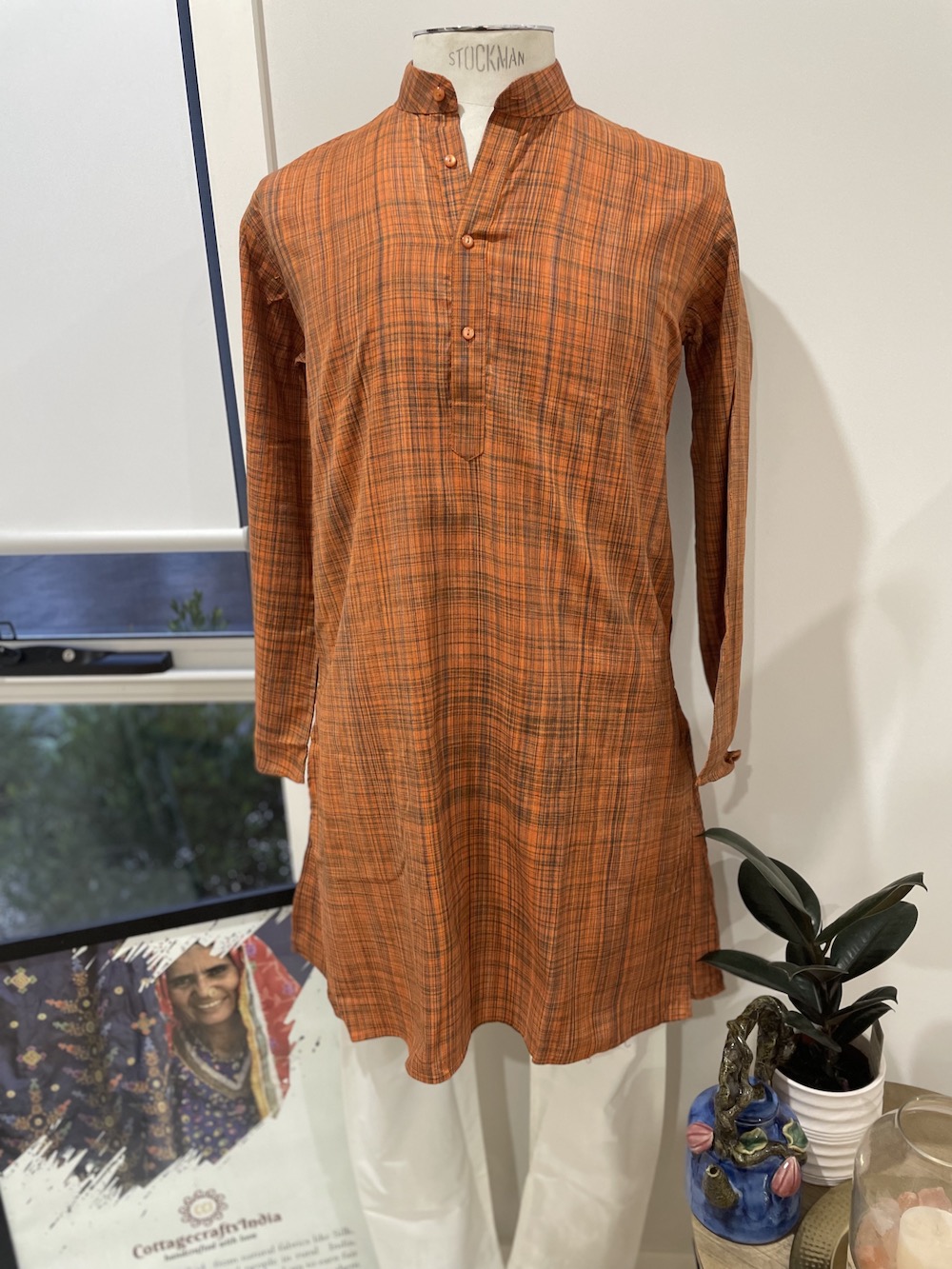 COTTON KURTA BROWN