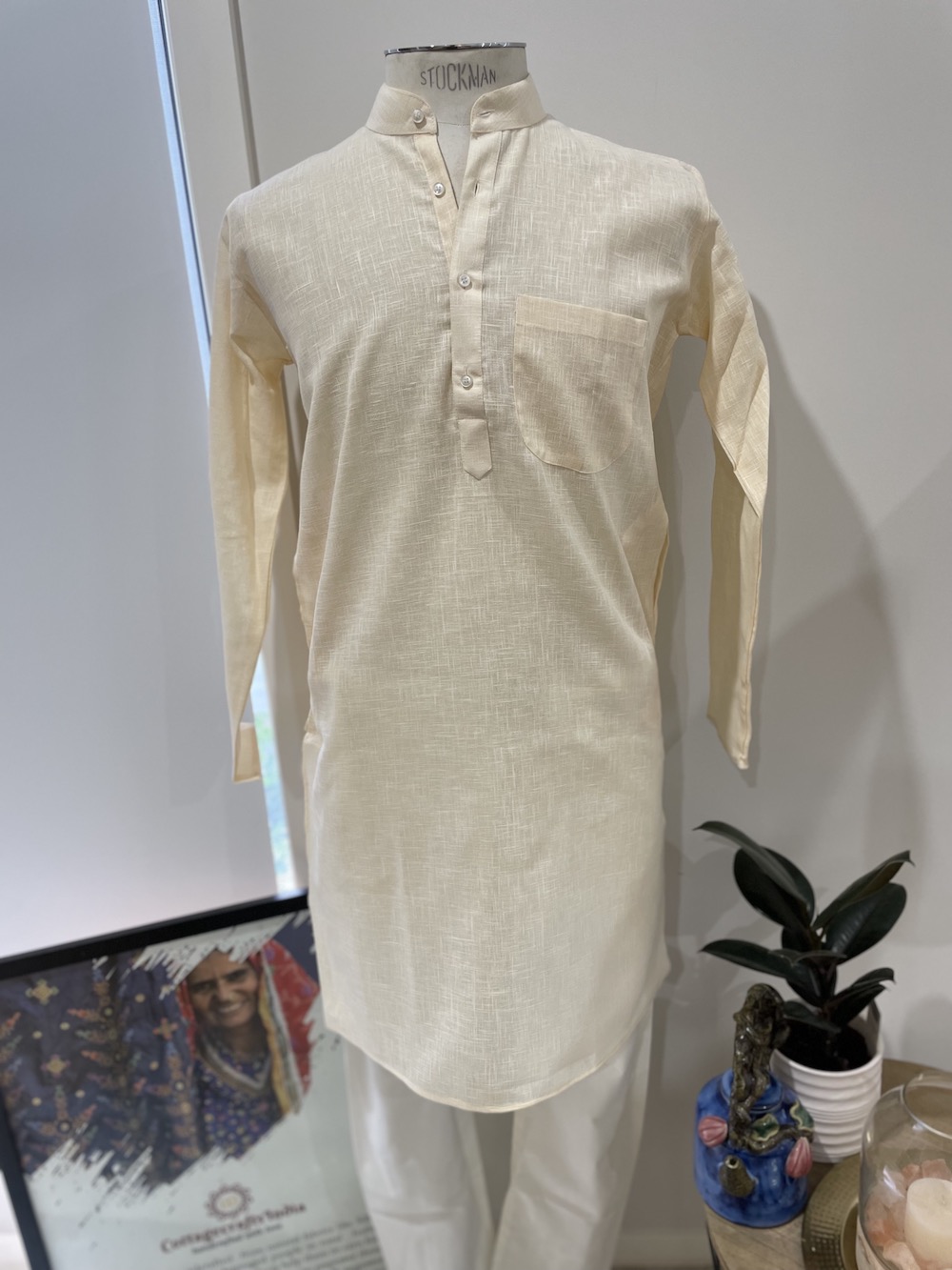 COTTON KURTA LIGHT BROWN