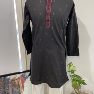 COTTON KURTA BLACK