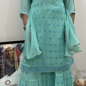 CHIFFON SUITS TURQUOISE