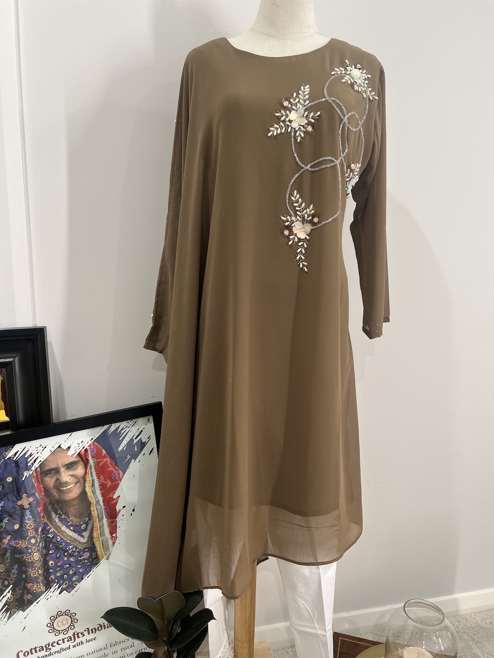 CHIFFON KAFTAN BROWN
