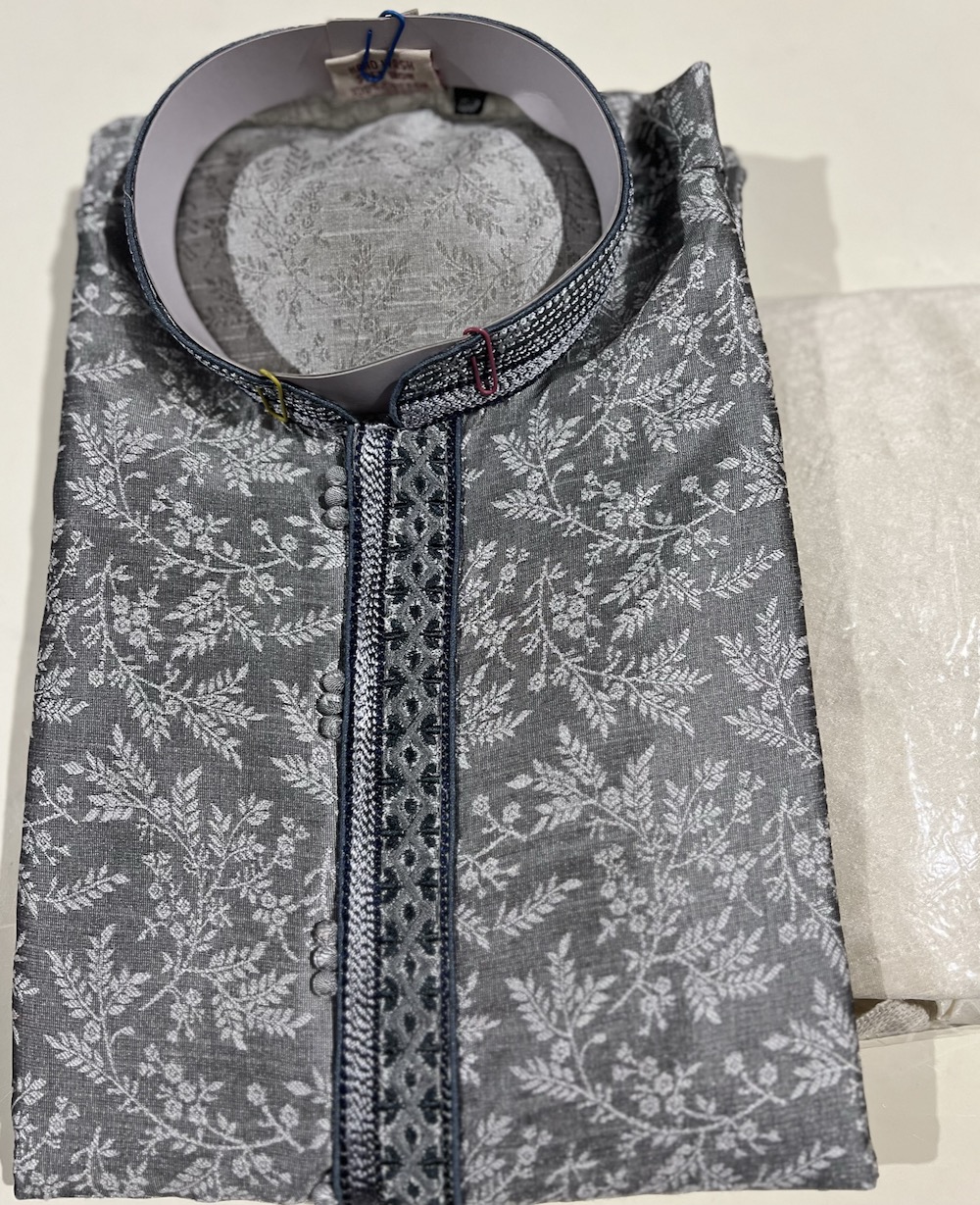 SILK KURTA GREY