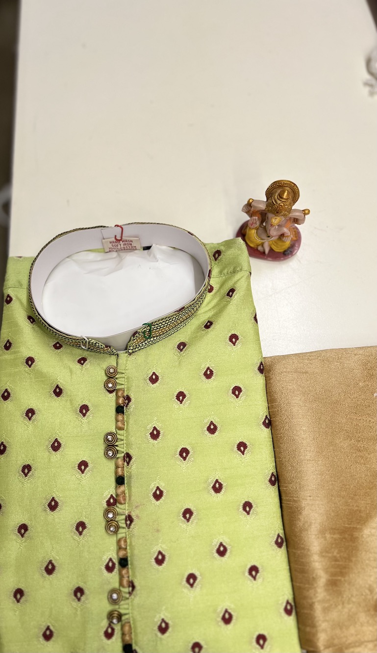 SILK KURTA GREEN