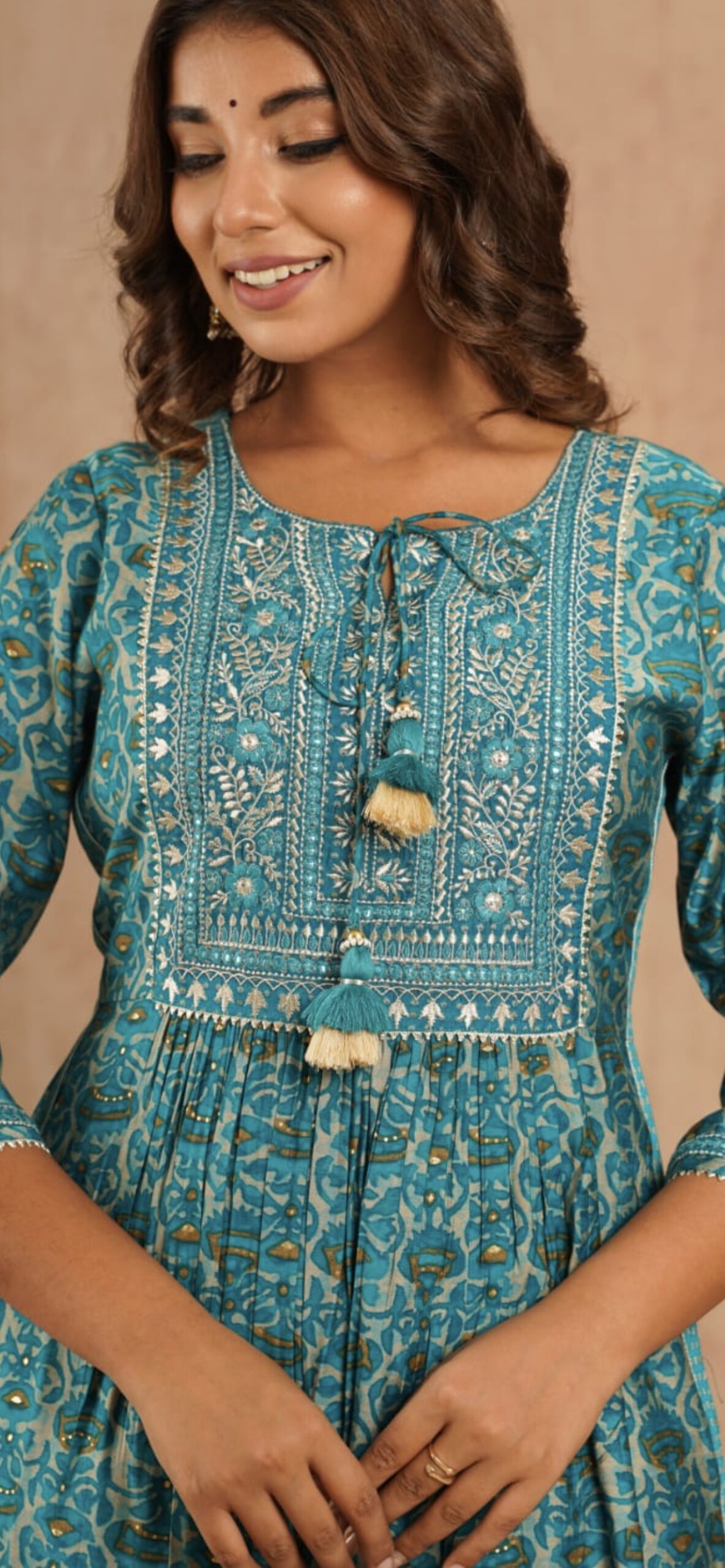 MUSLINE DIGITAL SILK BLUE - Image 3