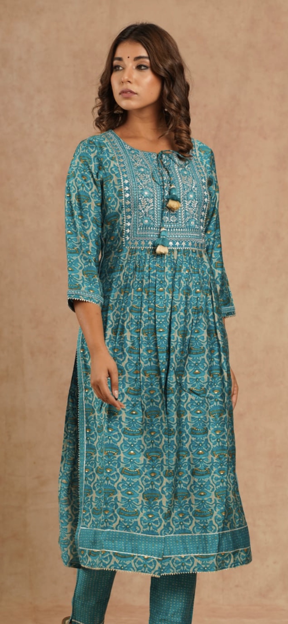 MUSLINE DIGITAL SILK BLUE