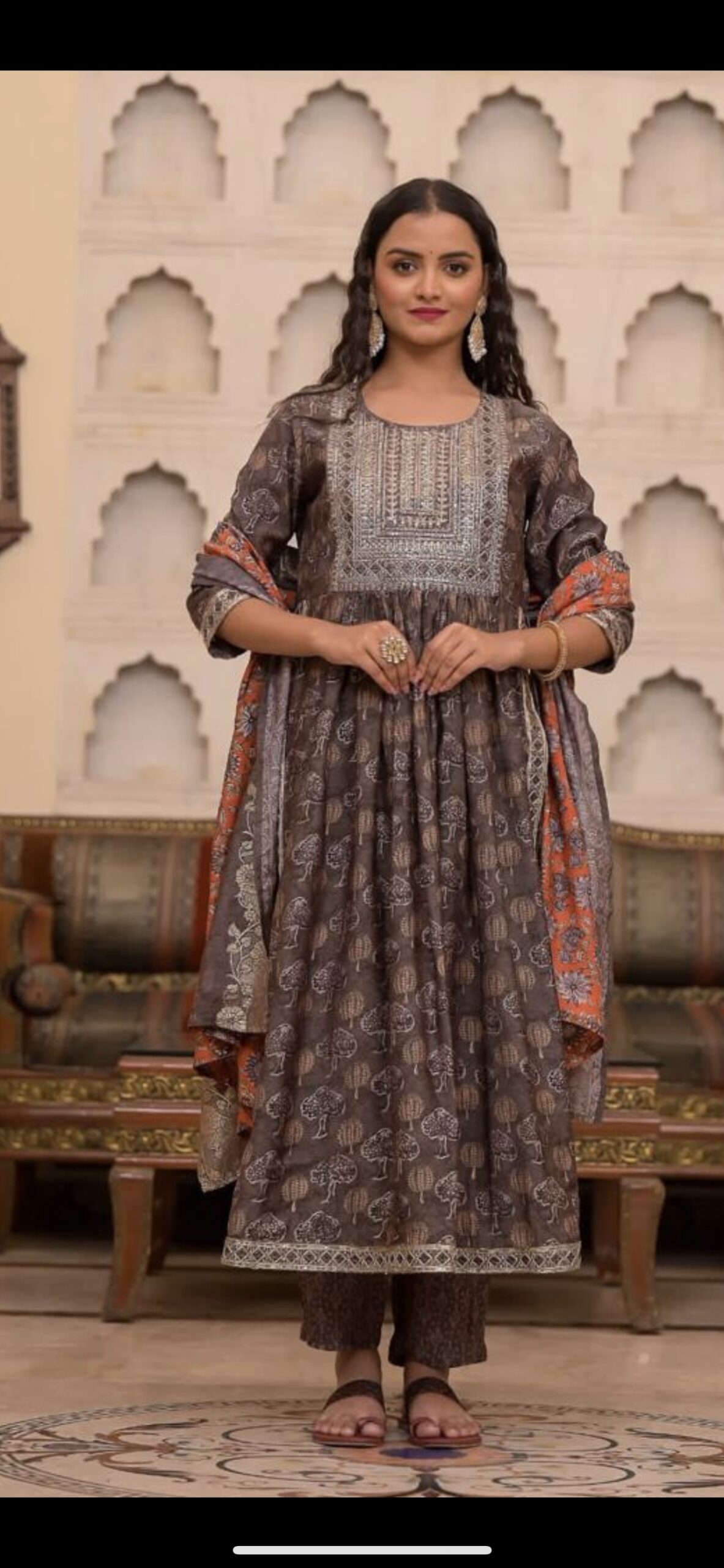 MUSLIN DIGITAL SILK BROWN - Image 2