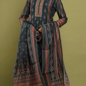 DIGITAL PRINTED SILK GREEN
