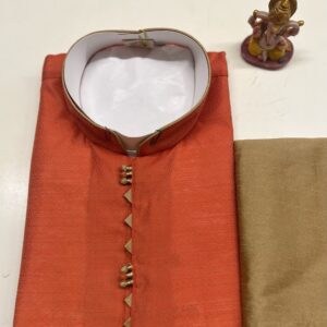 SILK KURTA ORANGE