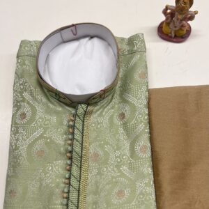 SILK KURTA LIGHT GREEN