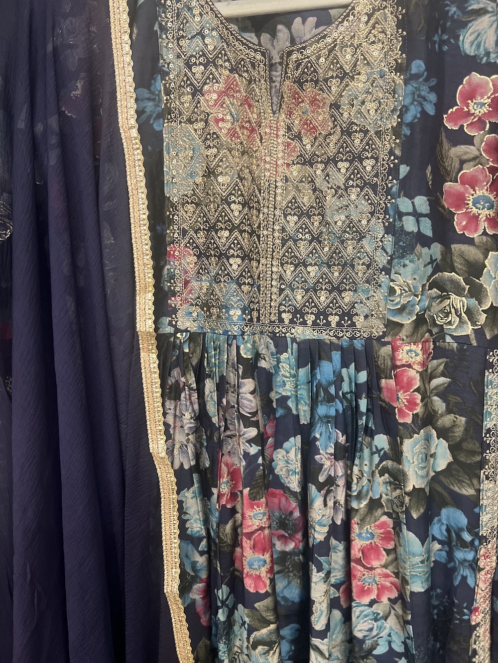 DIGITAL PRINTED SILK BLUE - Image 2