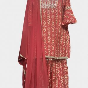 DIGITAL PRINTED SILK ORANGE