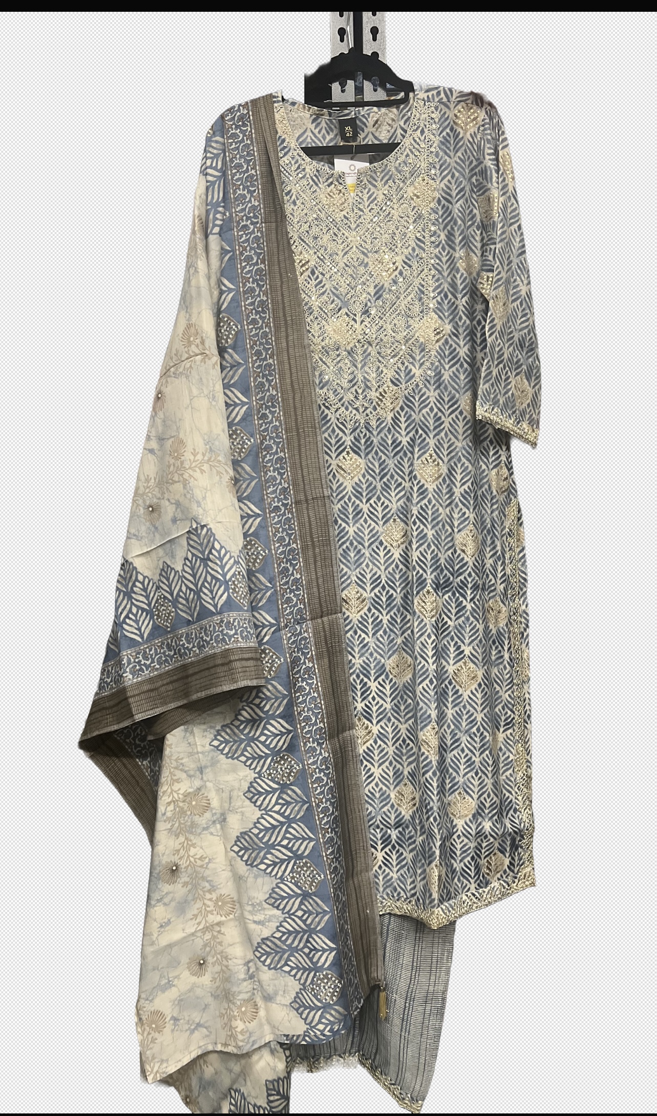 DIGITAL PRINTED SILK NAVY