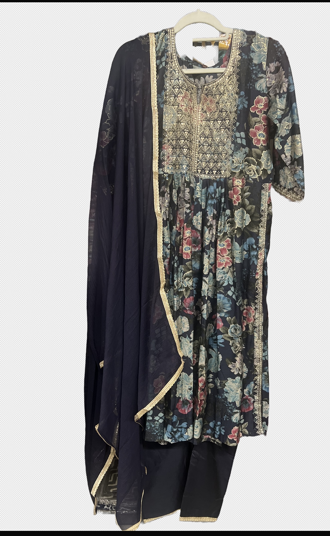 DIGITAL PRINTED SILK BLUE
