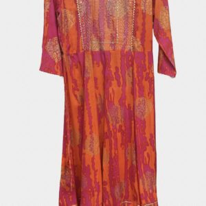 DIGITAL PRINTED SILK ORANGE