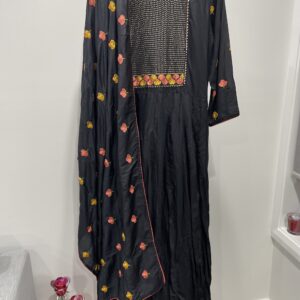 MUSLIN SILK DRESS BLACK