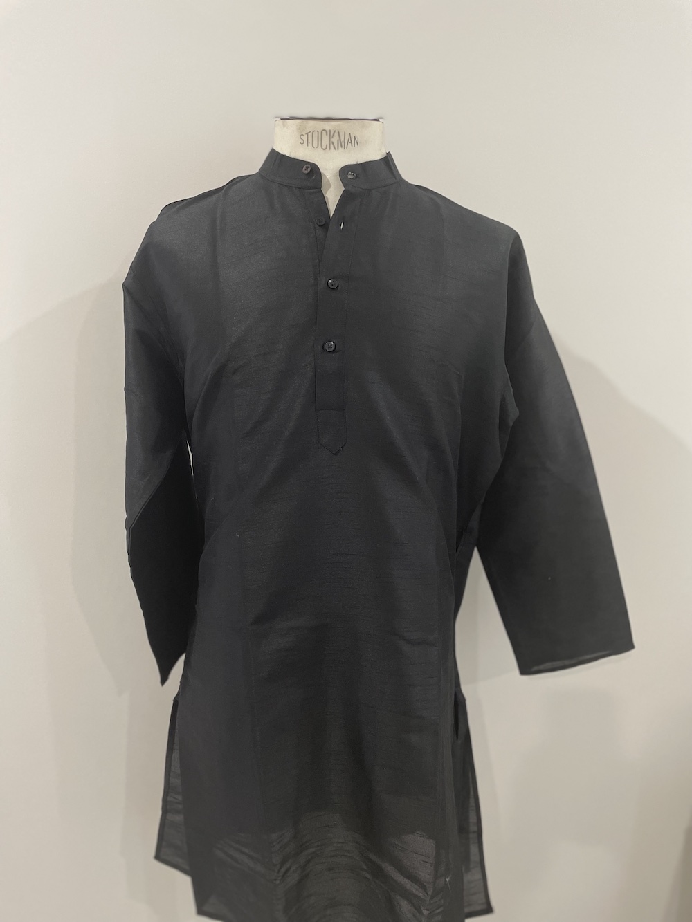SILK KURTA BLACK