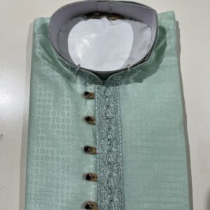 SILK KURTA LIGHT GREEN