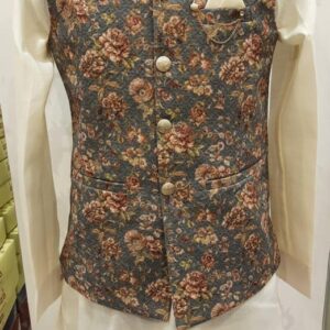 KURTA PYJAMA WITH WAISTCOAT GREY