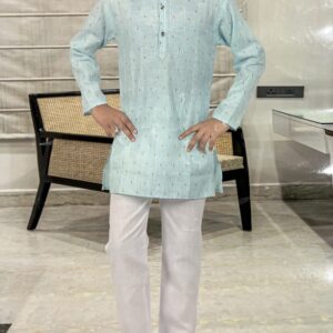KIDS KURTA PYJAMA SETS SEA GREEN