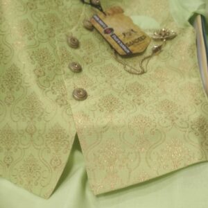 KIDS KURTA PYJAMA WITH WAISTCOAT GREEN