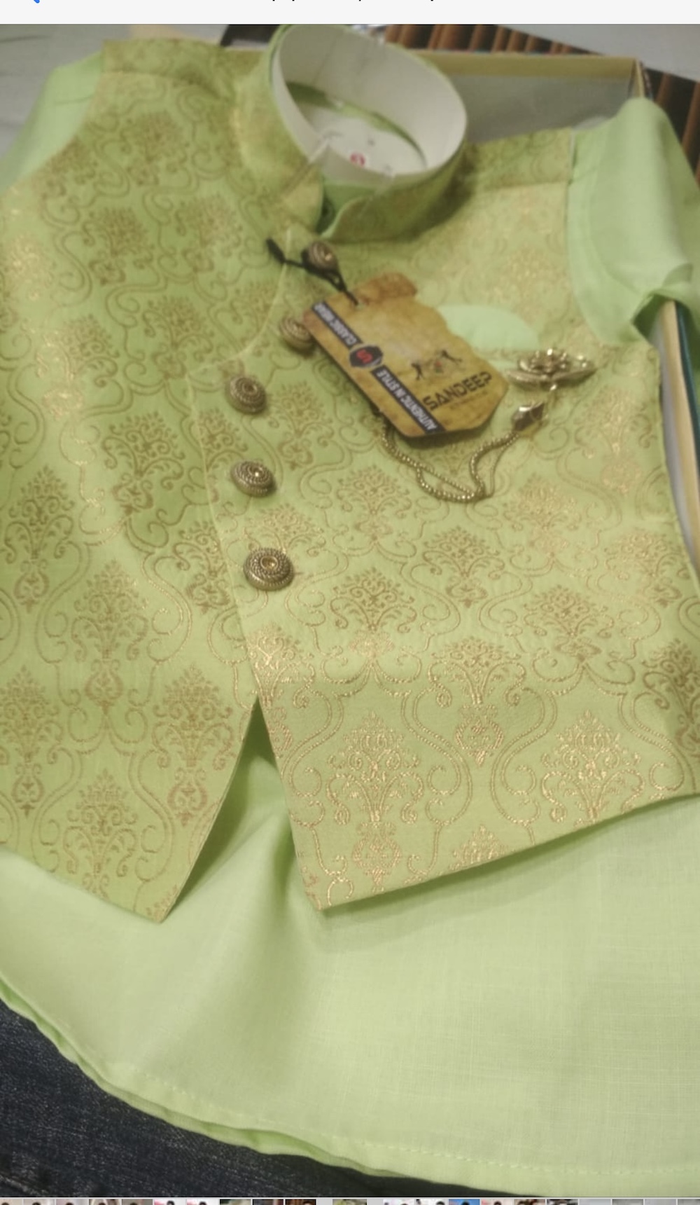 KIDS KURTA PYJAMA WITH WAISTCOAT GREEN