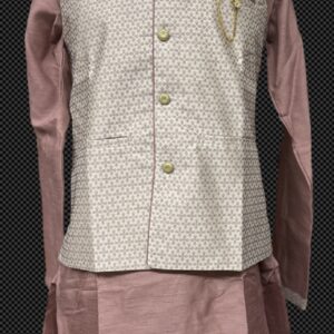 KURTA PYJAMA WITH WAISTCOAT LIGHT PINK