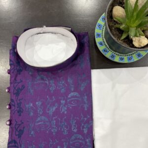 KIDS KURTA PYJAMA ANGRAKHA SETS PURPLE