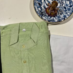 KHADI COTTON KURTA PYJAMA MINT GREEN