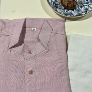 KHADI COTTON KURTA PYJAMA PINK