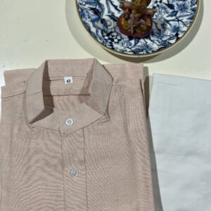 KHADI COTTON KURTA PYJAMA PEACH