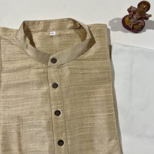 SILK KURTA PYJAMA GOLDEN COLOUR