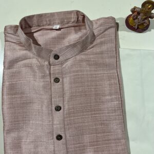 SILK KURTA PYJAMA LIGHT PINK COLOUR