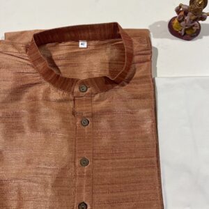 SILK KURTA PYJAMA RUST COLOUR