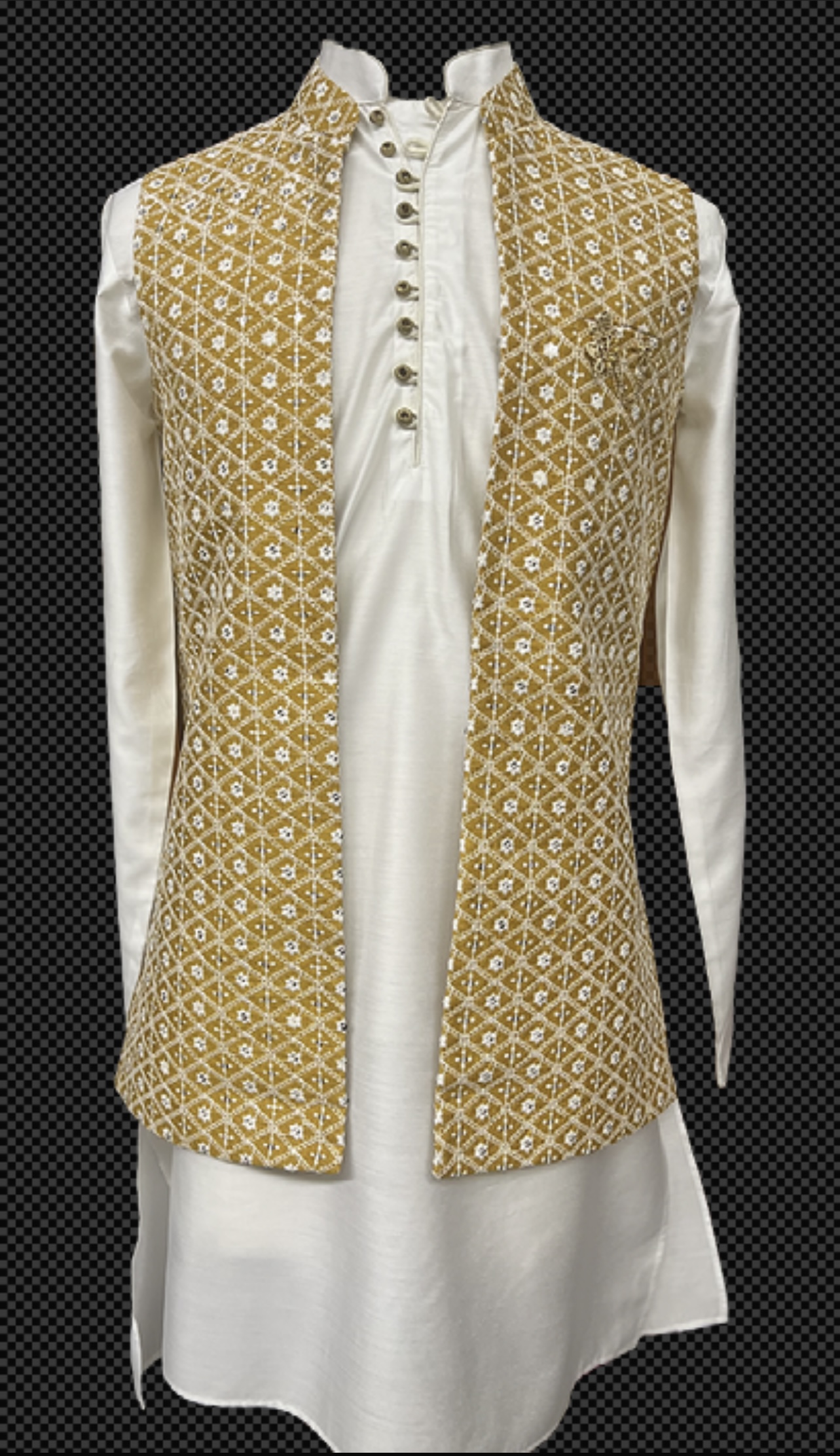 KURTA PYJAMA WITH LONG WAISTCOAT