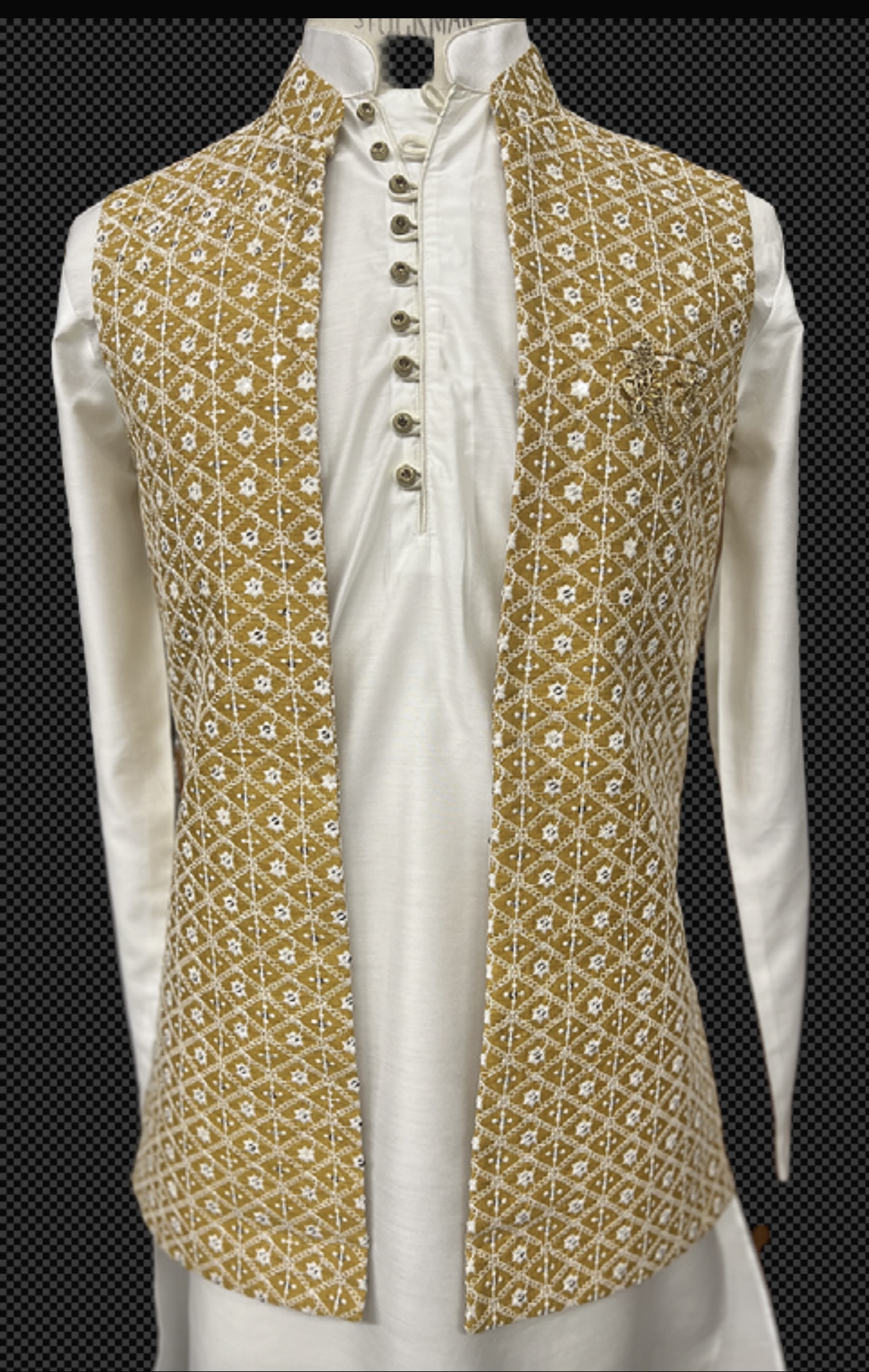 KURTA PYJAMA WITH LONG WAISTCOAT - Image 2