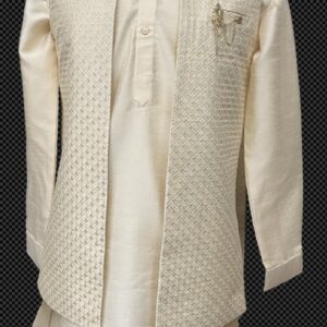 KURTA PYJAMA WITH LONG WAISTCOAT